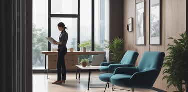 Close-up of a person practicing gentle mindful movement in a peaceful outdoor setting.