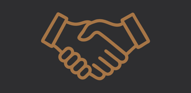 “Icône de poignée de main représentant la confiance et la relation de soutien.”