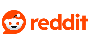 a redditt logo with a cartoon character