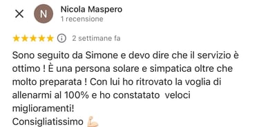 Feedback Personal trainer