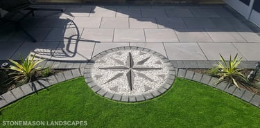 Exotic Modern Dynamic Designer Circle Lawn Tropical Small Garden