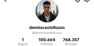 Profilo TikTok di Dennis Castelluzzo