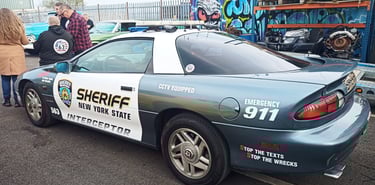 Chevrolet Camaro 'SHERIFF' car at a car meet in Yorkshire