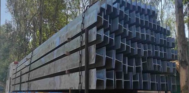“Front view of MS I-beam/H-beam for structural export supply”