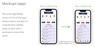 Slide containing the images of two mockups