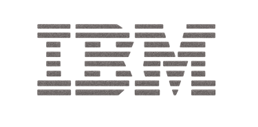 IBM company logo in a solid gray style