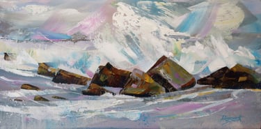 Cotton Frenzy - Painting by Sharon Wadsworth-Smith