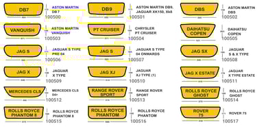 shaped blank number plates
