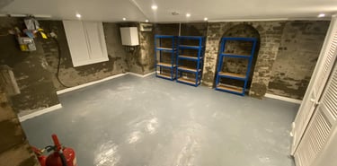 a basement floor freshly screeded by general builds in worcester