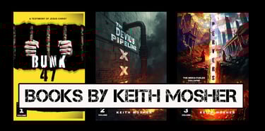 A banner showing all three of Pastor Keith's books on porn addiction
