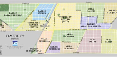 Mapa de Barrios de Temperley