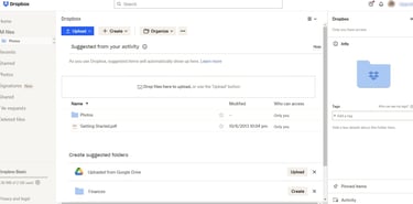 dropbox storage