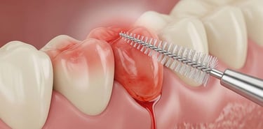 Sangrado de las encías debido a los cepillos interdentales hygiene-precision.com