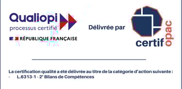 a certificate QUALIOPI for quality of quality