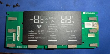 GE refrigerator user interface panel