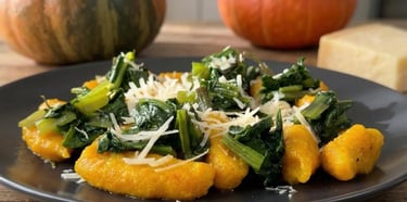 Pumpkin gnocchi made at home