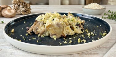Mushroom risotto vegan and gluten free