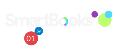 Logo SmartBooks by 01 audit et conseil blanc