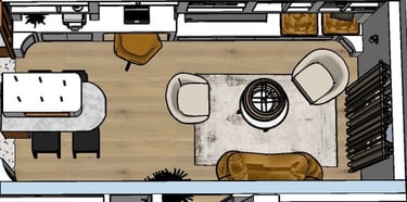 plan et visuel 3D architecte d'intérieur rubix