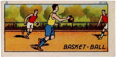 1930s Jacques Chocolat Les Sports Illustres Type 1 Basketball #14 Dribbling