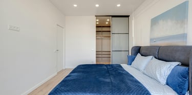 Dormitorio moderno en Steel Framing con terminaciones Durlock