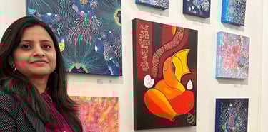 Richa Rashmi at art exhibition Richa Gallery