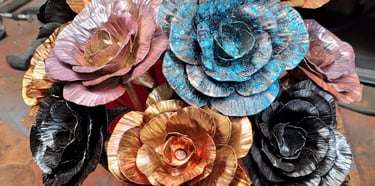 Copper and Steel roses