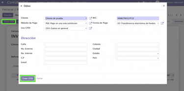 Crear CFDI