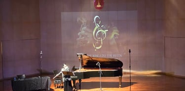 a performance on the concert day by the flutist