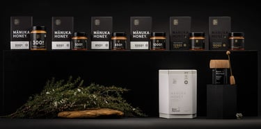 product photography - a display of honey