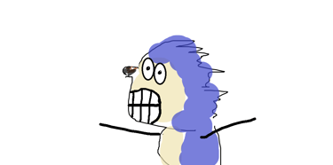 random tekening van sonic ofzo