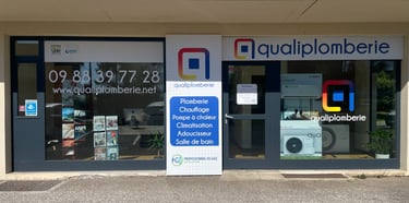Devanture Qualiplomberie à Charvieu-Chavagneux