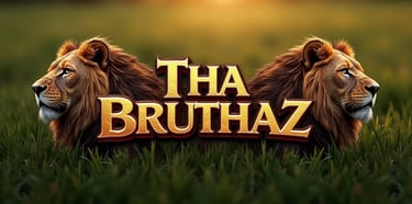 Tha Bruthaz at Disciples of Yahawashi banner showing two lions.