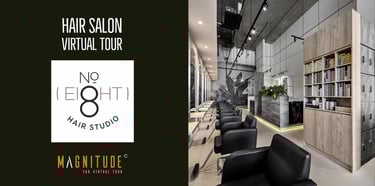 No.8 Hair Studio, Hair Salon, Virtual Tour, 360 virtual tour, renovation