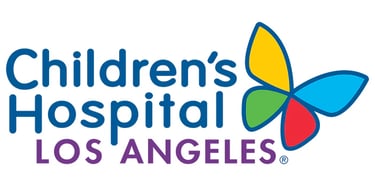 Children&amp;amp;amp;amp;amp;amp;#x27;s Hospital Los Angeles logo featuring a colorful butterfly emblem.
