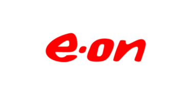a red e - on sign with the e - on
