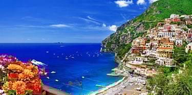 Tour from Rome to Pompeii ruins and Amalfi Coast, including Positano visit.