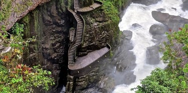 Explore Ecuador’s stunning Baños on the Route of the Waterfalls.