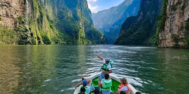 Boat tour at Sumidero Canyon, Agua Azul, Misol-Ha, Palenque ruins, and indigenous culture in Chiapas