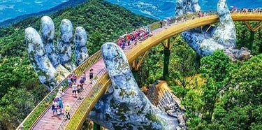 Vietnam tour: Hanoi, Halong Bay, Golden Bridge, Trang An boat, Hoi An, Cu Chi Tunnels.
