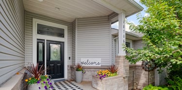 large house front door welcome home