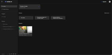 InVideo: Access and modify projects with the history feature.
