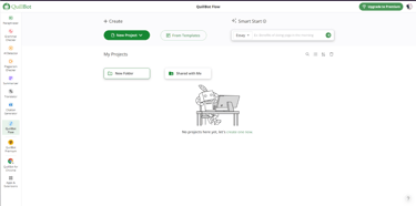 Quillbot : Citation Section: This tab enables you to create citations with a title, URL, or keywords