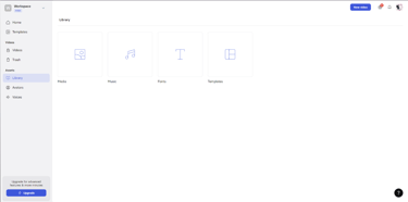 Synthesia AI: Access all your uploaded files in one place.