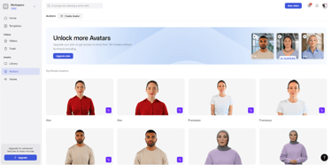 Synthesia AI: Utilize AI-generated avatars or customize your own.