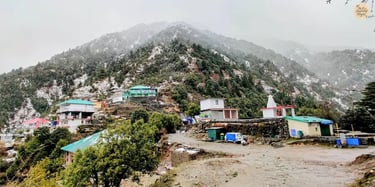 Galu Mata Temple clearing on the Triund trek route, McLeod Ganj, Dharamshala.