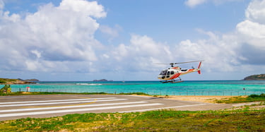 aerial excursions in st barths - helicopter tour - helicopter transfer