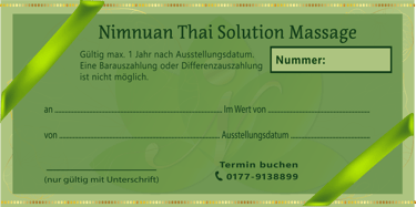 Thai Solution Massage Gutschein Lauterhofen
