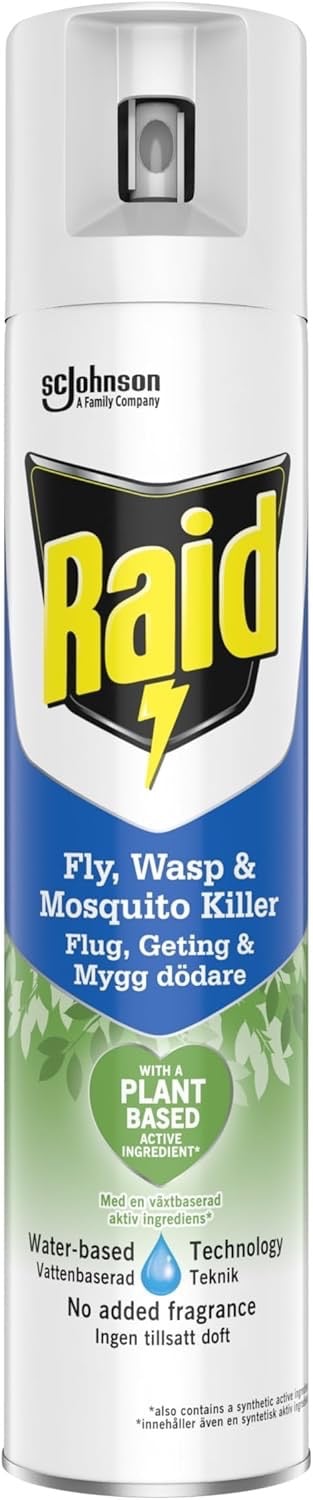 a spray can of raid raid raid