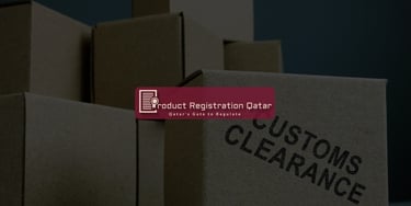 Qatar customs clearance process showing sealed cargo boxes held for import compliance inspection